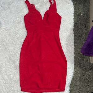 Red Dress with ruffle details